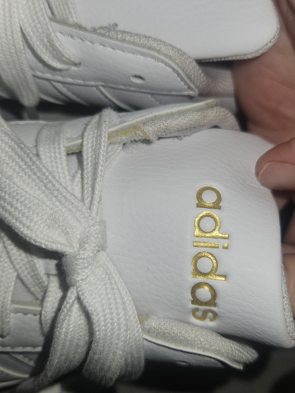 Adidas Wome's White Cloudfoam Comfort Lace-Up Sneakers - Picture 2 of 6
